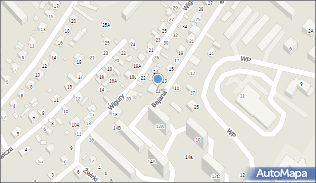 Starachowice, Bajana Jerzego, 11, mapa Starachowic