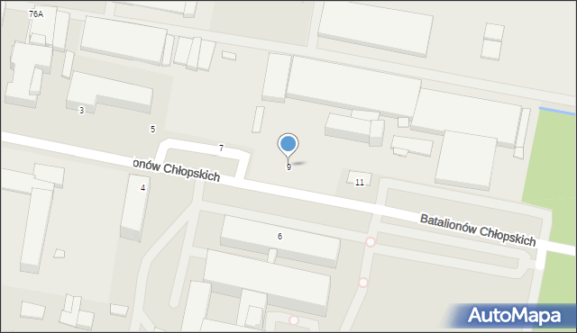 Starachowice, Batalionów Chłopskich, 9, mapa Starachowic