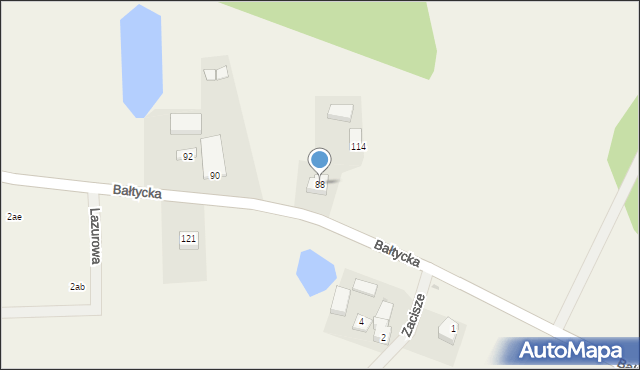 Stare Bielice, Bałtycka, 88, mapa Stare Bielice