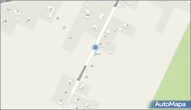 Stare Pieścirogi, Baśniowa, 17, mapa Stare Pieścirogi