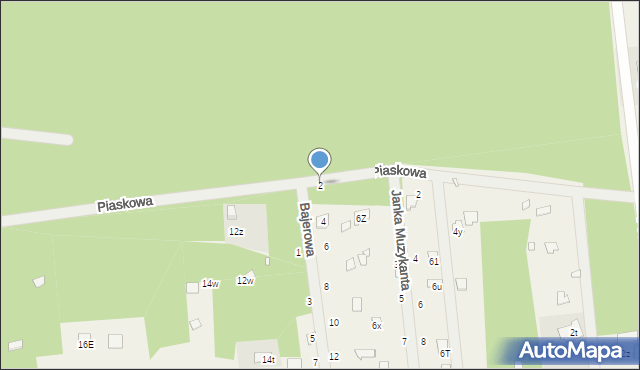 Stare Załubice, Bajerowa, 2, mapa Stare Załubice