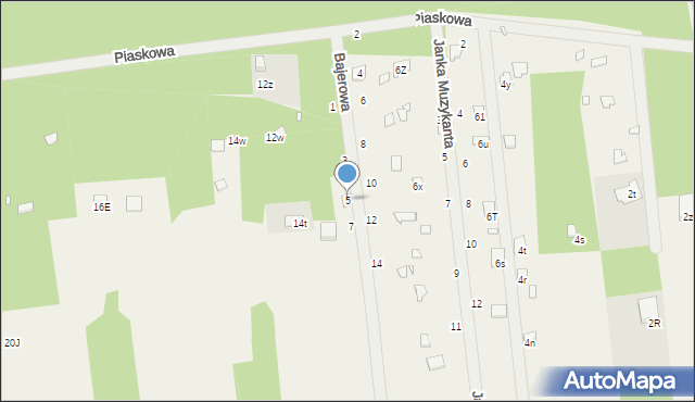 Stare Załubice, Bajerowa, 5, mapa Stare Załubice