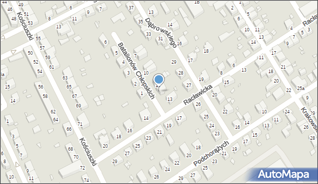 Stargard, Batalionów Chłopskich, 12, mapa Stargard