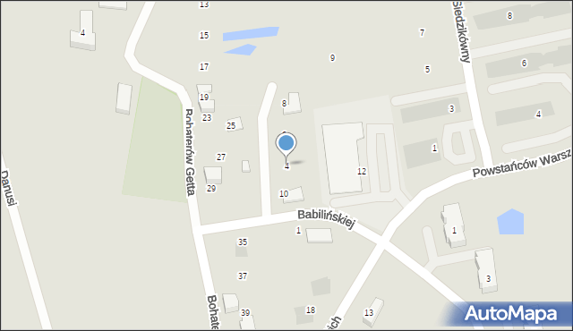 Starogard Gdański, Babilińskiej Gertrudy, 4, mapa Starogard Gdański