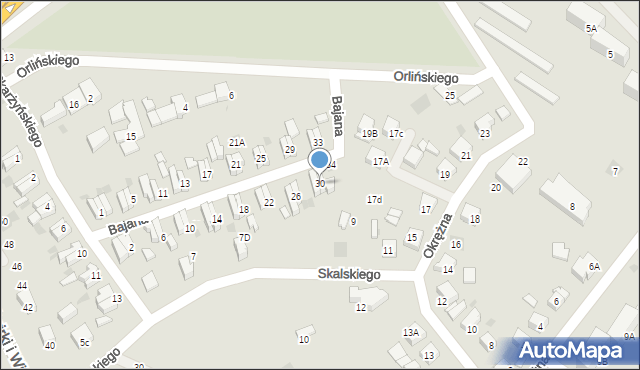 Starogard Gdański, Bajana Jerzego, 30, mapa Starogard Gdański