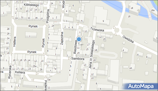 Starogard Gdański, Basztowa, 9, mapa Starogard Gdański