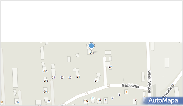Stary Sącz, Bazielicha Wiktora, 14a, mapa Stary Sącz
