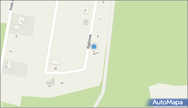 Stawiguda, Bajkowa, 11, mapa Stawiguda