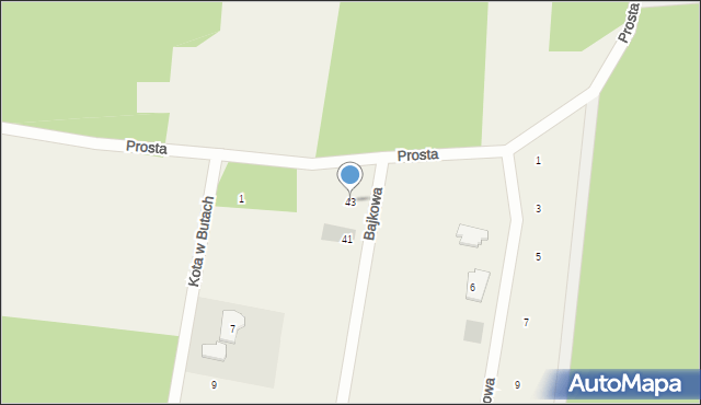 Stawiguda, Bajkowa, 43, mapa Stawiguda