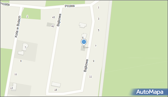 Stawiguda, Bajkowa, 8, mapa Stawiguda