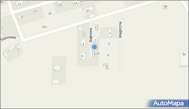 Stobno Siódme, Bajkowa, 5, mapa Stobno Siódme