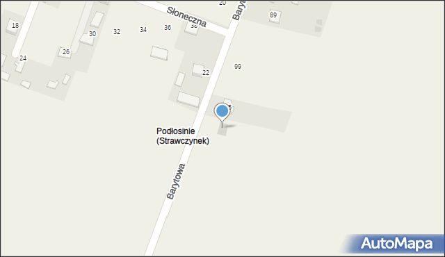 Strawczynek, Barytowa, 107, mapa Strawczynek