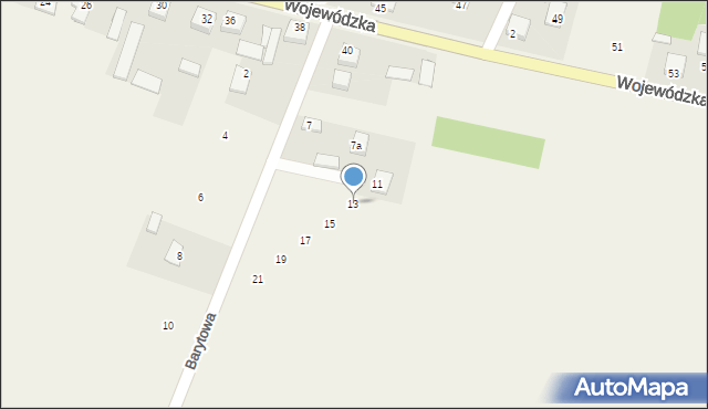 Strawczynek, Barytowa, 13, mapa Strawczynek