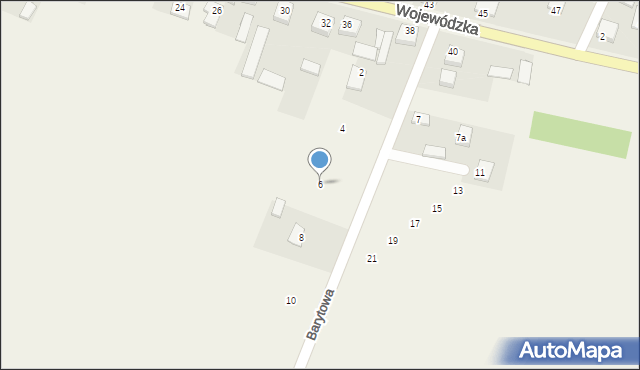 Strawczynek, Barytowa, 6, mapa Strawczynek