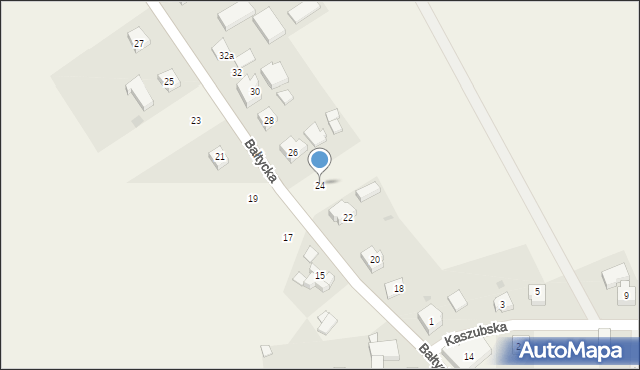 Strzelno, Bałtycka, 24, mapa Strzelno