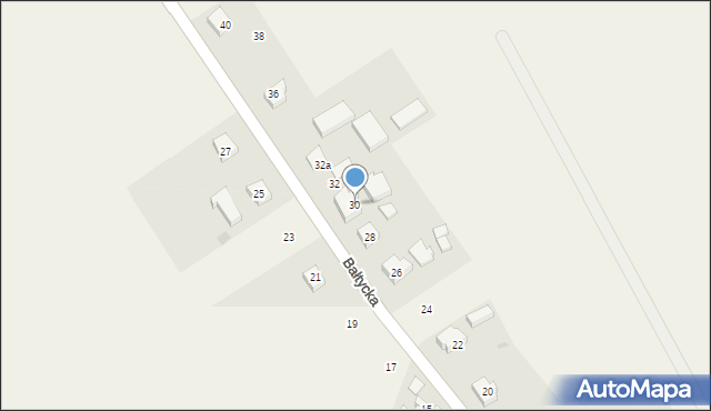 Strzelno, Bałtycka, 30, mapa Strzelno