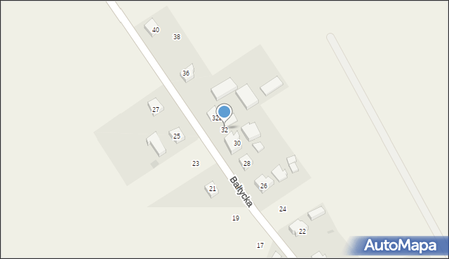 Strzelno, Bałtycka, 32, mapa Strzelno