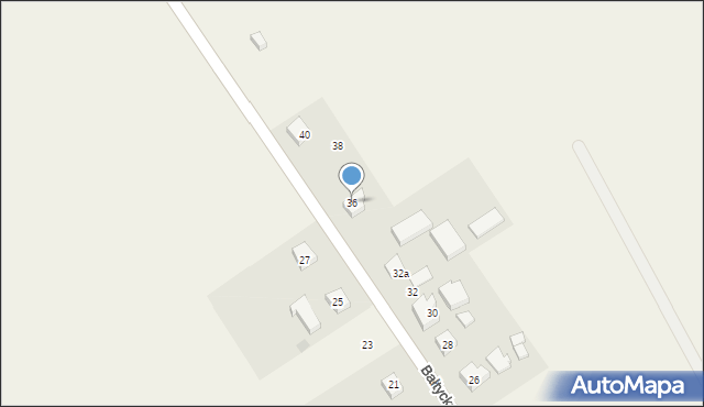 Strzelno, Bałtycka, 36, mapa Strzelno