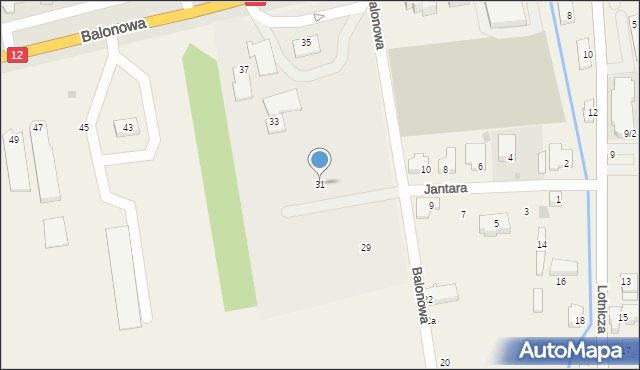 Strzyżewice, Balonowa, 31, mapa Strzyżewice