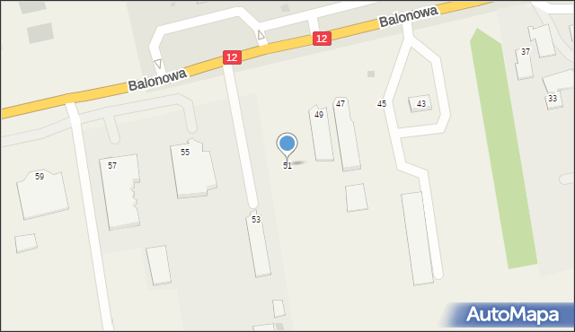 Strzyżewice, Balonowa, 51, mapa Strzyżewice