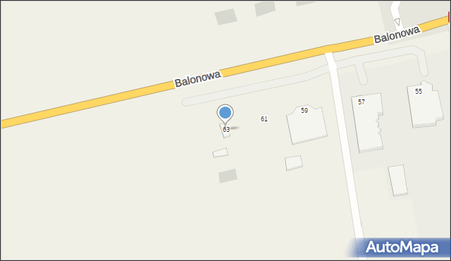 Strzyżewice, Balonowa, 63, mapa Strzyżewice