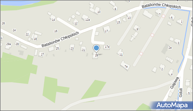Strzyżów, Batalionów Chłopskich, 19, mapa Strzyżów