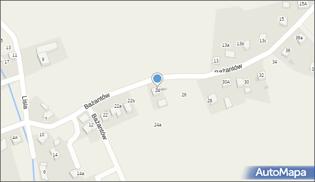 Studzienice, Bażantów, 24, mapa Studzienice