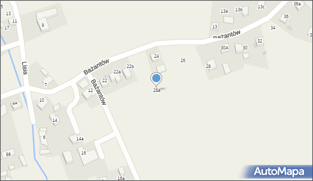 Studzienice, Bażantów, 24a, mapa Studzienice