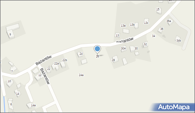 Studzienice, Bażantów, 26, mapa Studzienice