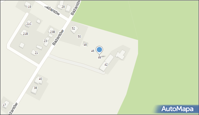 Studzienice, Bażantów, 44, mapa Studzienice