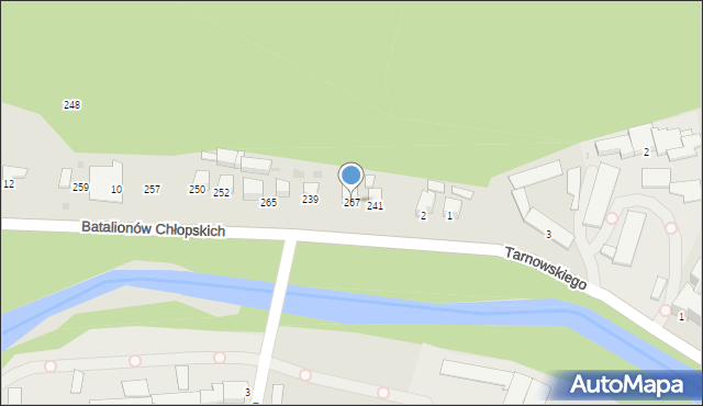 Sucha Beskidzka, Batalionów Chłopskich, 267, mapa Sucha Beskidzka