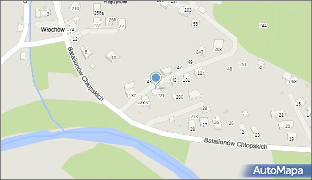 Sucha Beskidzka, Batalionów Chłopskich, 40, mapa Sucha Beskidzka