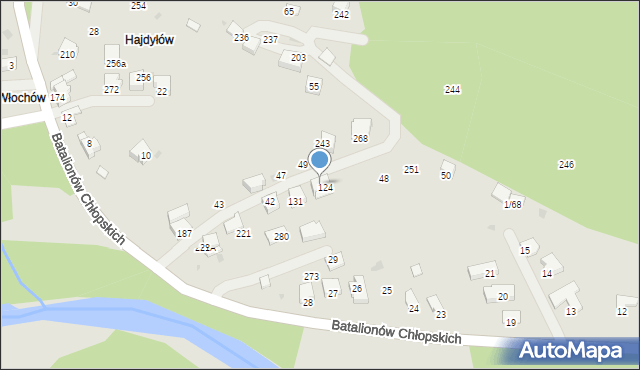 Sucha Beskidzka, Batalionów Chłopskich, 46, mapa Sucha Beskidzka