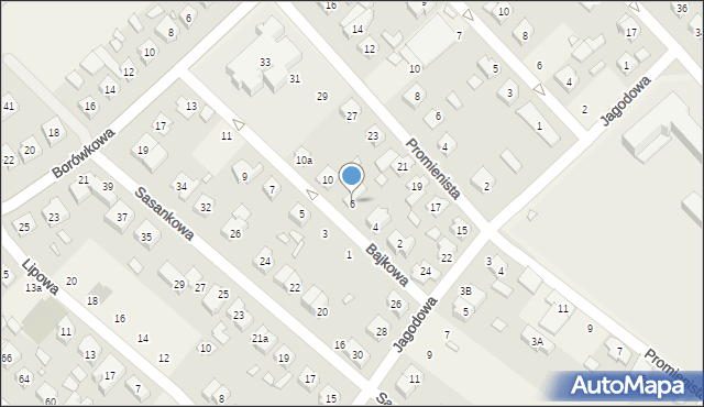 Suchy Las, Bajkowa, 6, mapa Suchy Las