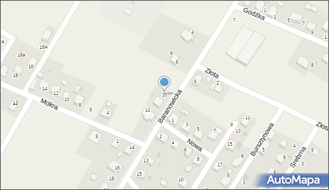 Suszec, Baranowicka, 10, mapa Suszec