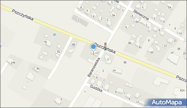 Suszec, Baranowicka, 2, mapa Suszec