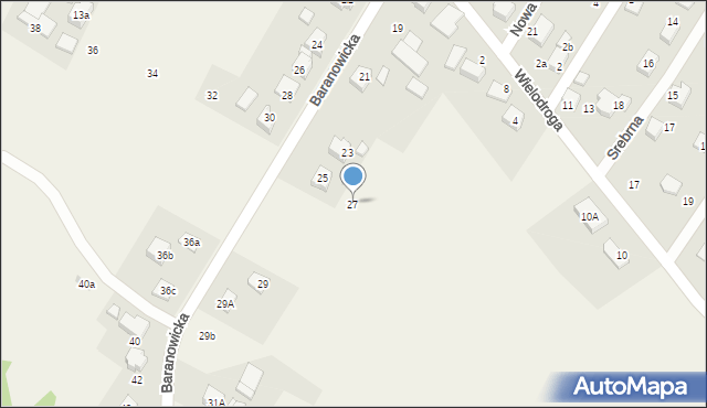 Suszec, Baranowicka, 27, mapa Suszec