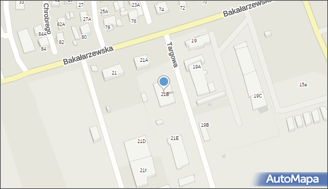 Suwałki, Bakałarzewska, 21B, mapa Suwałk