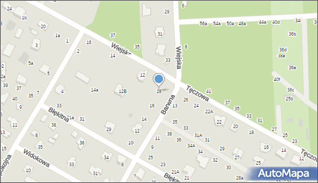 Świdnik, Barwna, 18, mapa Świdnika