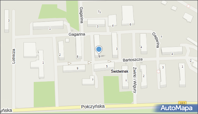 Świdwin, Bartoszcze Jacka, gen. bryg., 6, mapa Świdwin
