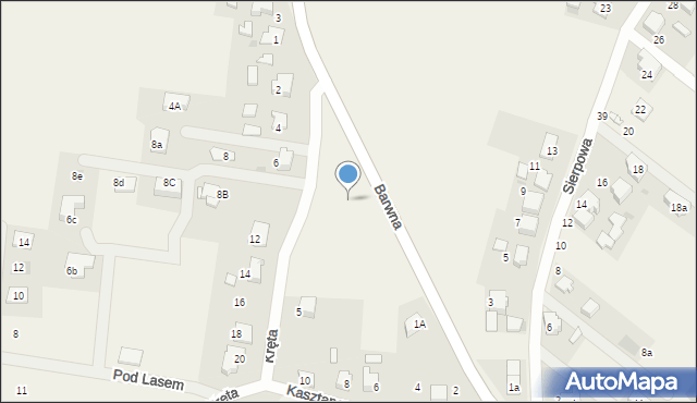 Świerczyniec, Barwna, 1b, mapa Świerczyniec