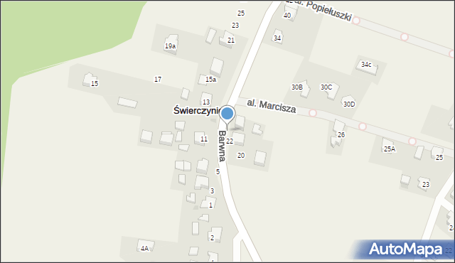 Świerczyniec, Barwna, 24, mapa Świerczyniec