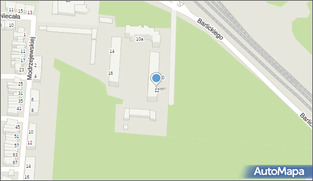 Świnoujście, Barlickiego Norberta, 12, mapa Świnoujście