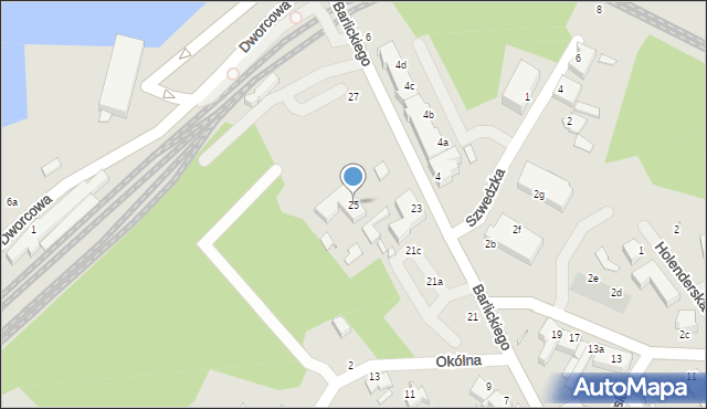 Świnoujście, Barlickiego Norberta, 25, mapa Świnoujście