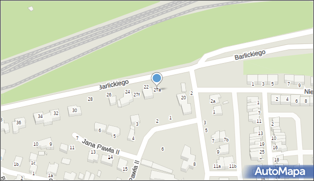 Świnoujście, Barlickiego Norberta, 27a, mapa Świnoujście