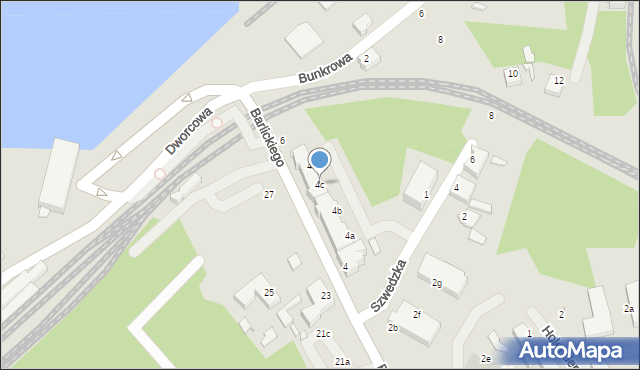 Świnoujście, Barlickiego Norberta, 4c, mapa Świnoujście