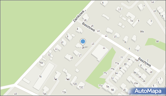 Świnoujście, Basztowa, 15, mapa Świnoujście