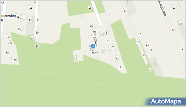 Swolszewice Duże, Barytowa, 26, mapa Swolszewice Duże