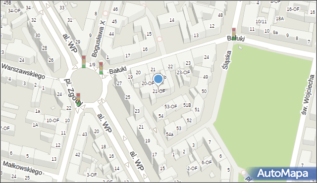 Szczecin, Bałuki Edmunda, 21-OF, mapa Szczecina