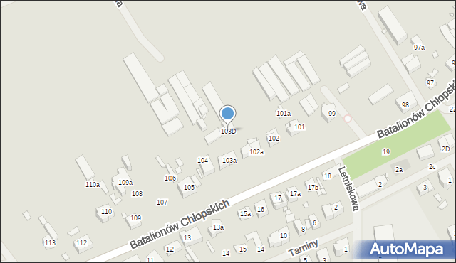 Szczecin, Batalionów Chłopskich, 103D, mapa Szczecina